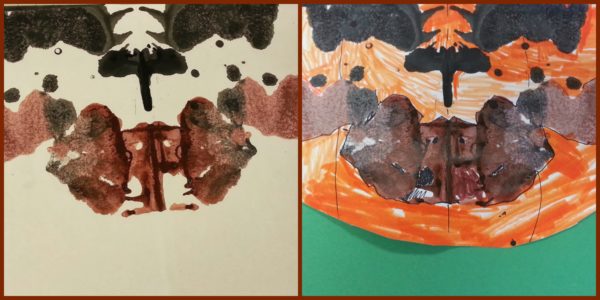 Jock-o-lantern Inkblot Art Lesson | Harrington Harmonies