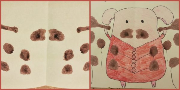 Pig Collage- Inkblot Art Lesson | Harrington Harmonies