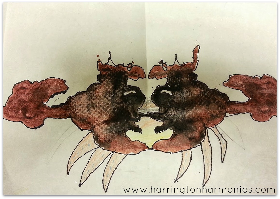 Inblot Art Lesson- Crab | Harrington Harmonies