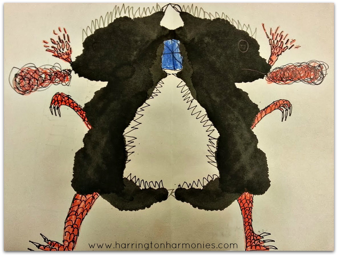 Inkblot Art Lesson- Dragons | Harrington Harmonies