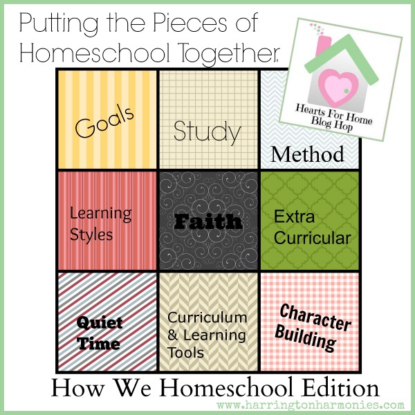 Hearts for Home Blog Hop: How We Homeschool Edition | Harrington Harmonies