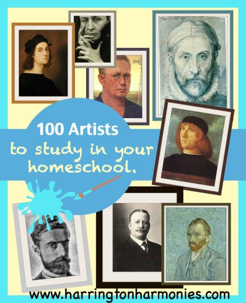 100 Artists to Study in Your Homeschool
